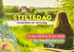 vrouw aan het merk met tekst stiltedag
